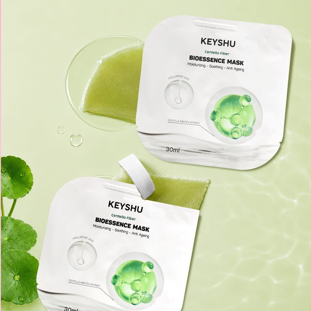 Bioessence Mask - Mặt Nạ Sợi Xơ Rau Má| Dưỡng Ẩm, Làm Dịu | 10 miếng x 30ML - Ảnh 2