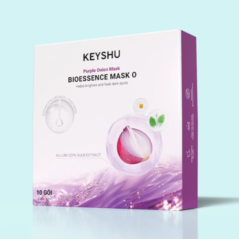Biossence Mask O - Mặt Nạ Hành Tím| Dưỡng Ẩm, Làm Dịu, Mờ Thâm Sẹo| 10 Miếng x 30ML