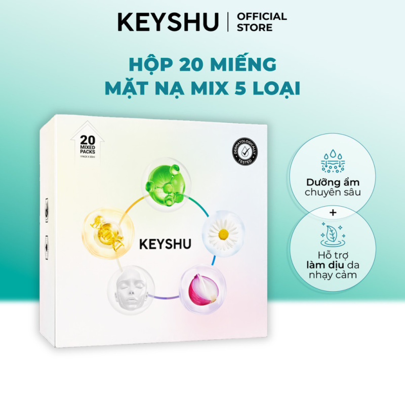 Hộp Mặt Nạ MIX 20 Miếng 30ML Dưỡng Ẩm, Làm Mềm Da, Hỗ Trợ Ngăn Ngừa Lão Hóa
